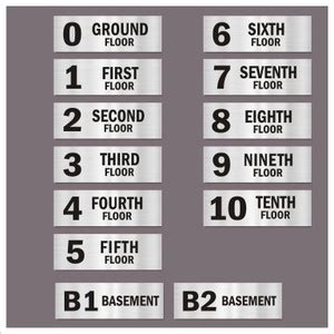 Mindcraftz 10 Floor Sign Board Silver Color Emergency Sign Price in ...