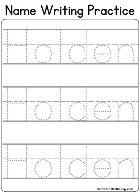 Free Printable Name Tracing Templates - Name Tracing Generator