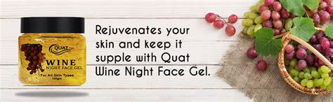 Quat Wine Night Face Gel for Glowing Skin,Oily Skin,Women,Men (100gm ...