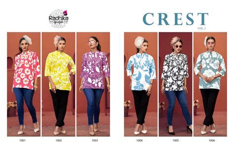 RADHIKA LIFESTYLE CREST VOL 1 RAYON PRINT FANCY CAUSA WEAR TOPS AT BEST ...