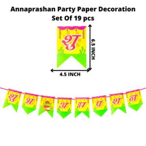 Party Decorz Annaprashan Decoration Items Set Of 19pcs ( 1pcs Shubh ...