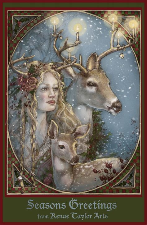 Blessed Yule | Pagan christmas, Vintage christmas, Christmas art