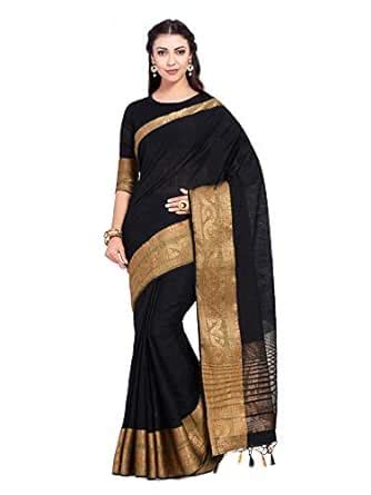 Buy MIMOSA Wedding Linen Silk saree Kanjivaram Style With Blouse light ...