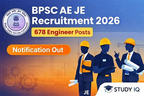BPSC AE JE Recruitment 2026 Notification Out – Apply for 678 Engineer Posts