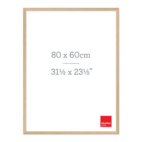 Premium Natural Oak Picture Frame | 80 x 60cm Extra Large Frame