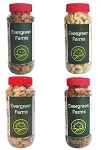 Evergreen Farms Dry Fruits Gift Pet Jars Combo Value Pack Cashews Kaju ...