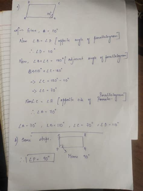 2. Find the other angles of each parallelogram.pls fast I will mark you ...