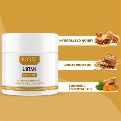 UBTAN FACE MASK - With Hydrolyzed Honey, Turmeric & Sandalwood - 100G ...