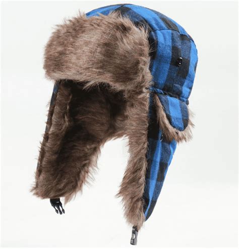 Winter Trapper Hat - Russian Ushanka Trooper Aviator Hats for Men ...