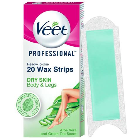 Veet Full Body Waxing Strips Kit for Dry Skin, 20 Strips, Pack Of 1 ...
