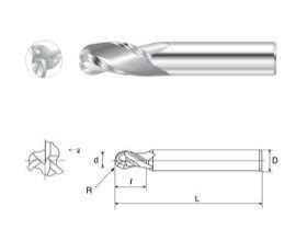 3 Flute Solid Carbide Ball Nose End Mills Manufacturer, Supplier from ...