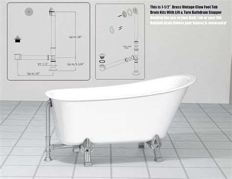Artiwell Vintage Claw Foot Tub Drain Kit with Lift India | Ubuy