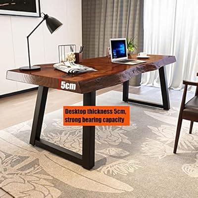 Buy Computer Desk Industrial Style Solid Wood Desk Log Computer Desk ...