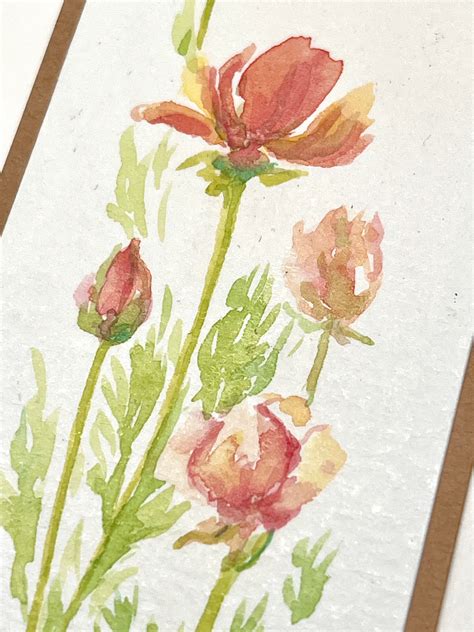 See related image detail. Hand Painted Watercolor Bookmark Set, Spring Flowers Bookmarks for Book Lovers - Etsy