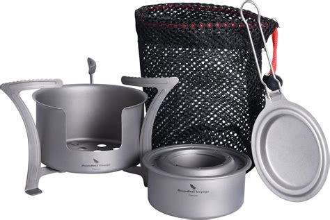 Buy Boundless Voyage Titanium Alcohol Stove Spirit Burner with Fire ...