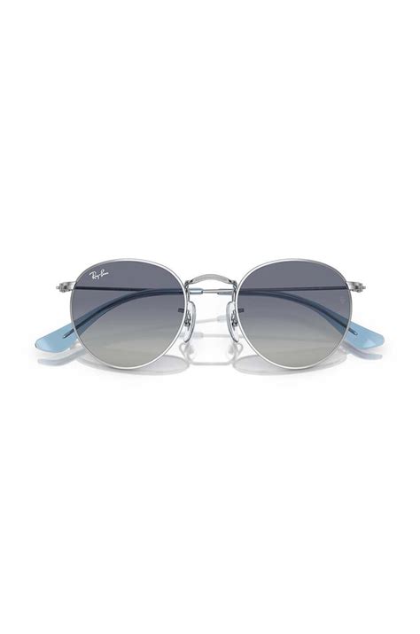Ray-Ban okulary przeciwsłoneczne dziecięce JUNIOR ROUND kolor niebieski ...