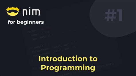 Nim for Beginners #1 Introduction to Programming