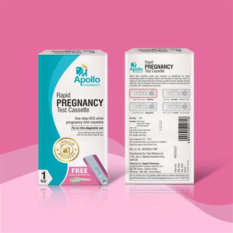 Apollo Pharmacy Rapid Pregnancy Test Cassette, 1 Count Price, Uses ...
