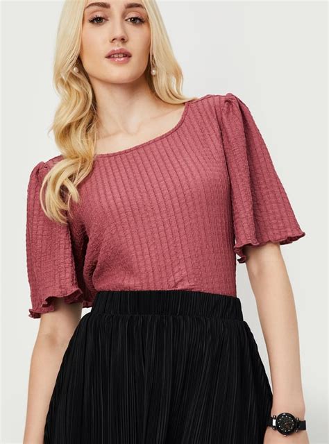Buy Women Textured Knit Top Online at just Rs. 699.0 - 1000013604470 ...