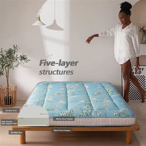 Snapklik.com : Rustic Floral Korean Futon Mattress, Japanese Floor ...