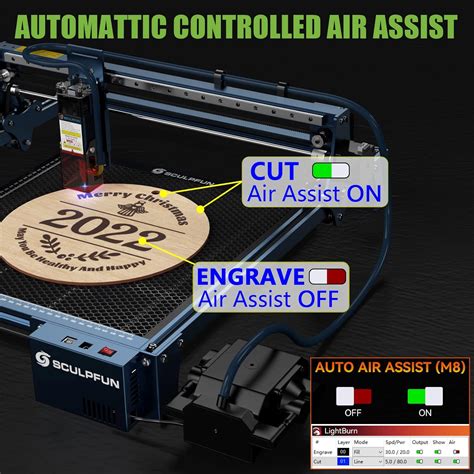 Buy SCULPFUN S30 Pro Laser Engraver with Automatic Air Assist Pump ...