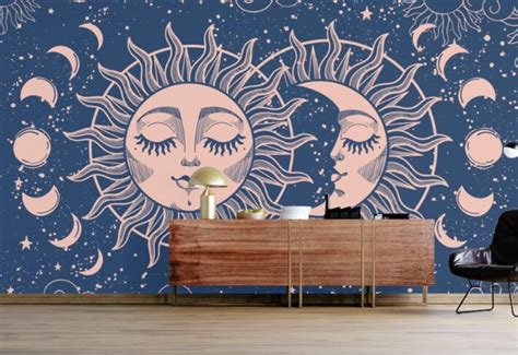 Buy Boho Sun and Moon Wallpaper – 3 Year Warranty