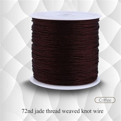 Buy 100M x 0.8mm Nylon Chinese Knot Cord Rattail Macrame Shamballa ...