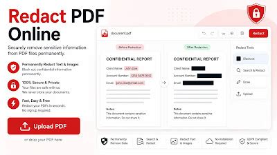 Redact PDF Online | 100% Securely Remove Sensitive Data from PDF Free.