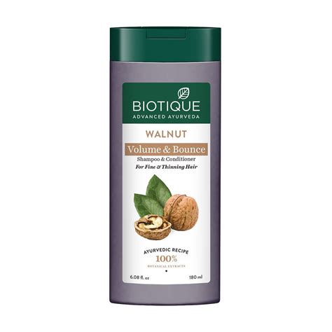 Biotique Bio Walnut Volume and Bounce Shampoo and Conditioner | For Fi ...