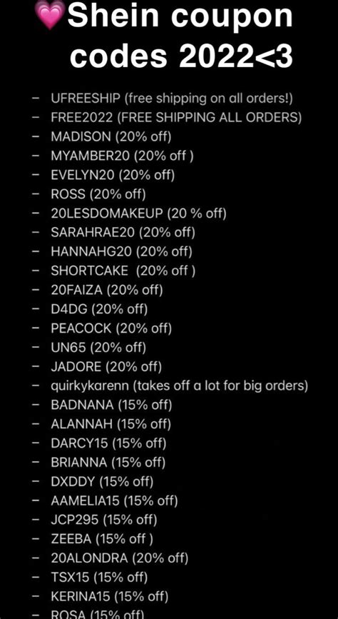 Image result for Code Reduction Shein 2022