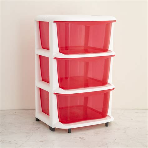 Buy Regan Solid rectangle Single Pc. Three Tier Drawer Cabinet - 36 cm ...