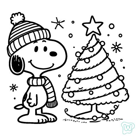 25 Snoopy Christmas Coloring Pages - Free PDF Pages