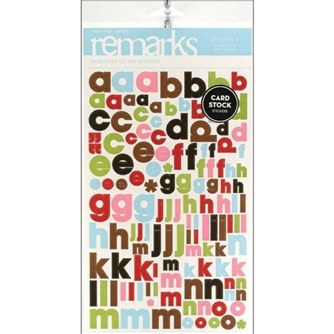 Remarks Cardstock Stickers – CRAFTERS CORNER