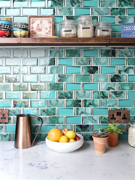 Green Glass Backsplash Tiles Green Backsplash Tiles, Peel And Stick