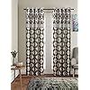 Buy Home Sizzler Abstract 2 Piece Eyelet Polyester Door Curtain Set ...