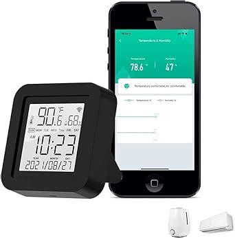 Protium Smart Temperature Humidity Monitor with IR Remote Control, Tuya ...