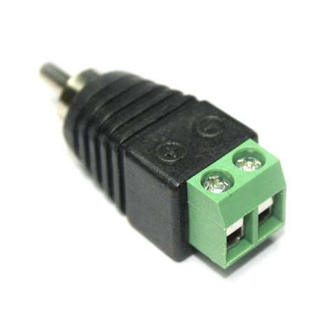 RCA Male Plug AV Adapter with Screw Terminal – QuartzComponents