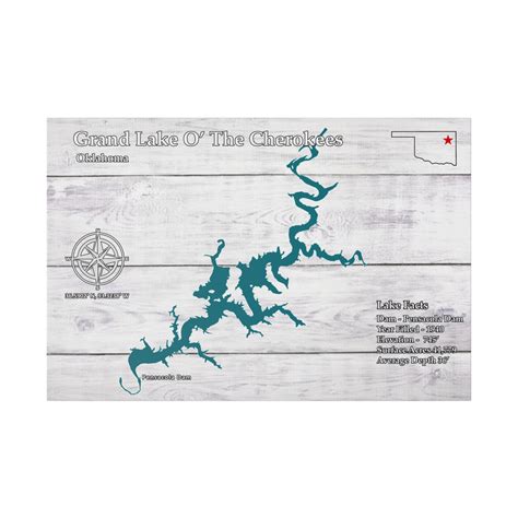 Grand Lake Map Wood - Etsy