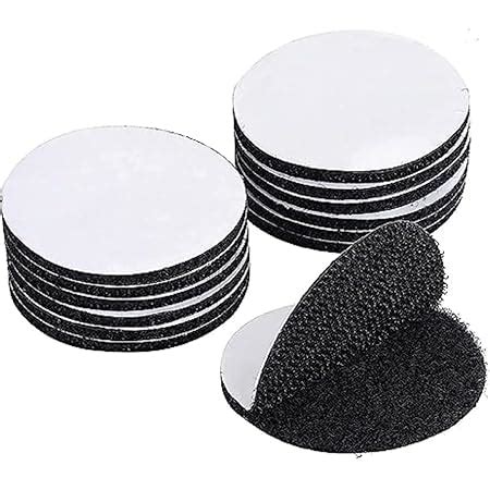 YAKO TOKO Hook Loop Tape, Round Velcro Tape Dots, Double Sided Adhesive ...