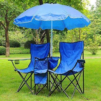 Double Camping Folding Chair and Umbrella : Amazon.in: Sports, Fitness ...