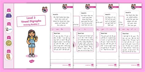 Level 3 Vowel Digraphs Booklet 3 (teacher made) - Twinkl