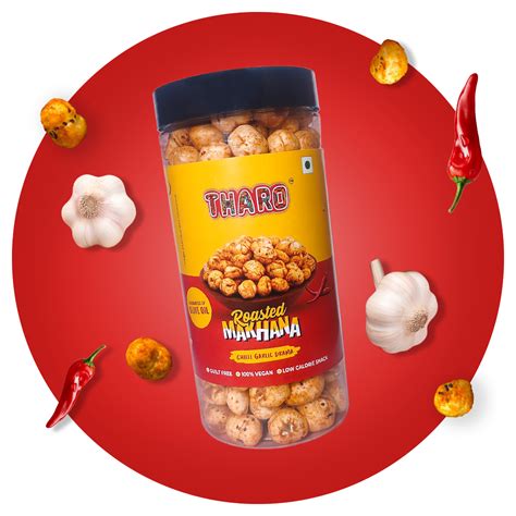 Buy THARO Chilli Garlic Roasted Makhana | 70 gms in India at Best Price ...