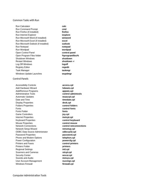 Image result for Run Command Shortcuts