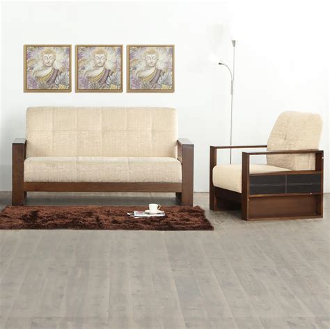 Buy Delport Fabric 3+1 Seater Sofa Set - Beige from Home Centre at just ...