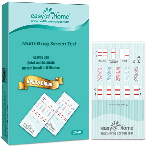 Amazon.com: Easy@Home Multi-Drug Screen Test: 2 Pack Urine Drug Tests ...