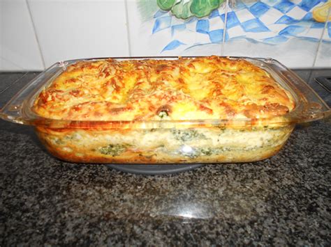 Lasagne met gerookte zalm en spinazie met ricotta , recept  