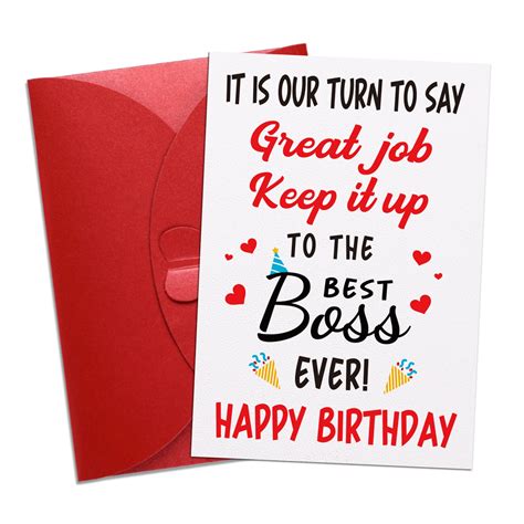 Buy SICOHOME Boss Birthday Card,Happy Birthday Card for Boss ...