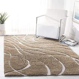 Buy zeff Furnishing Modern Geometric Area Rug, Shag Texture, Multi ...