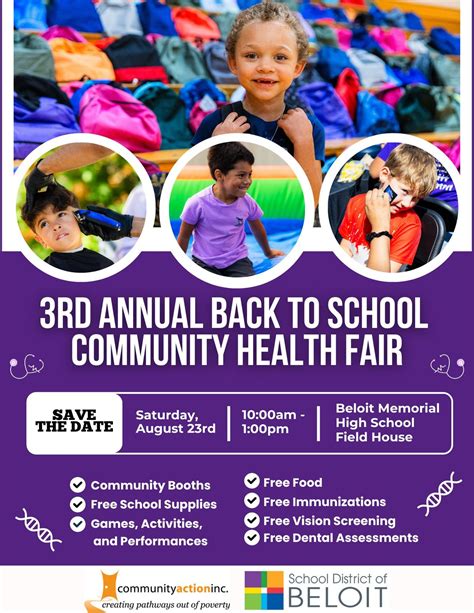 3rd Annual Back to School CommUNITY Health Fair, 1225 4th St, Beloit ...