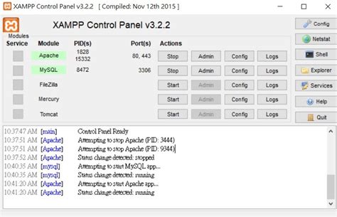 Xampp MySQL 的图像结果